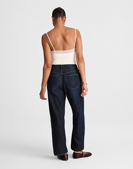 Madewell The Curvy Darted Barrel-Leg Jean In SoftDrape Foundry Wash