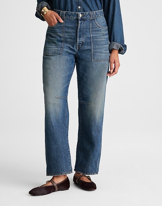 Madewell The Curvy Darted Barrel-Leg Jean Irmo Wash