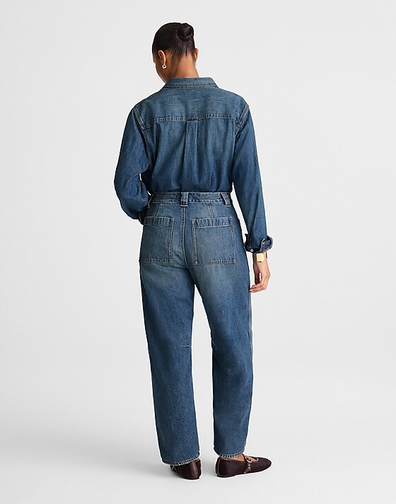 Madewell The Curvy Darted Barrel-Leg Jean Irmo Wash