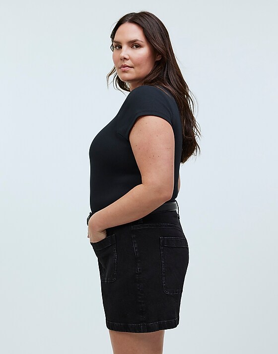 Madewell The Curvy Denim Emmett Short: Patch Pocket Edition Sendhurst Wash