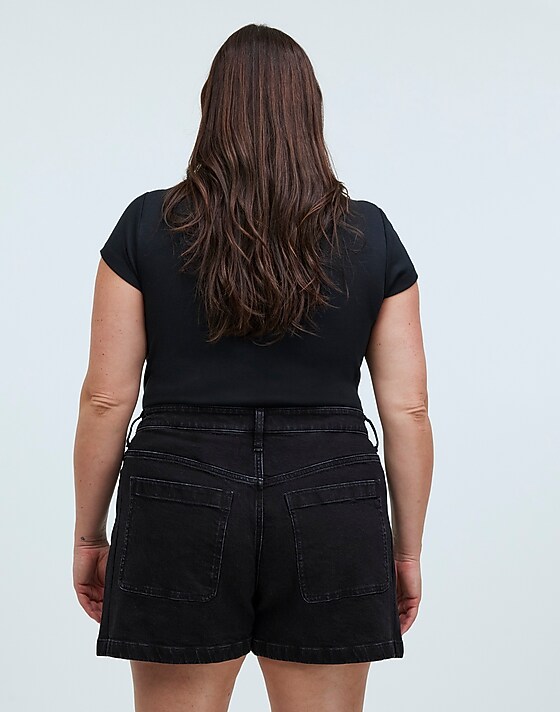 Madewell The Curvy Denim Emmett Short: Patch Pocket Edition Sendhurst Wash
