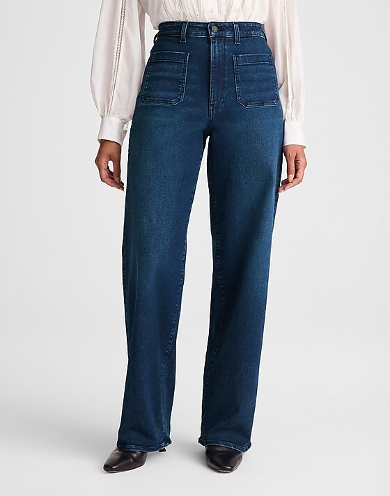 Madewell The Curvy Emmett Wide-Leg Jean Nighthawk Wash