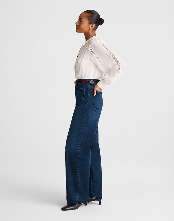 Madewell The Curvy Emmett Wide-Leg Jean Nighthawk Wash
