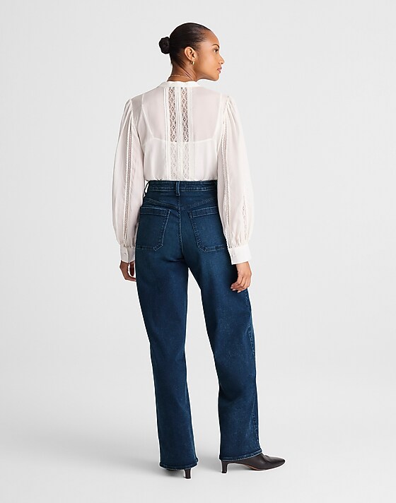 Madewell The Curvy Emmett Wide-Leg Jean Nighthawk Wash