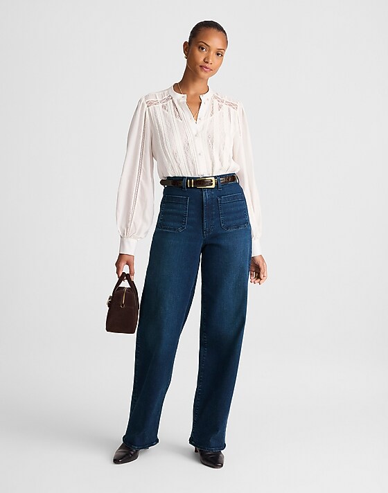 madewell The Curvy Emmett Wide-Leg Jean nighthawk wash