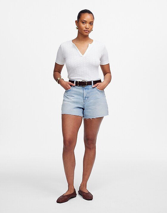 Madewell The Curvy Perfect Vintage Jean Short In Foster Wash Foster Wash