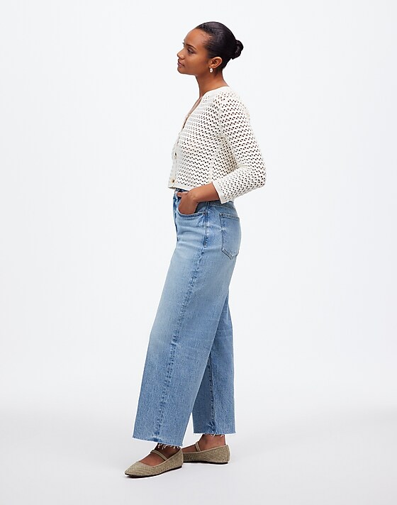 Madewell The Curvy Perfect Vintage Wide-Leg Crop Jean Hallstead Wash