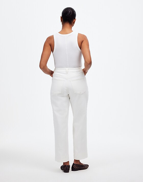 Madewell The Curvy Perfect Vintage Wide-Leg Crop Jean Tile White