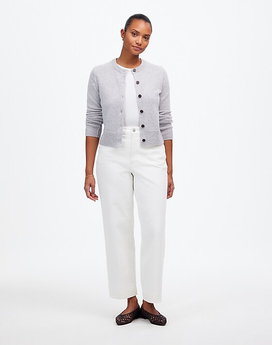 madewell The Curvy Perfect Vintage Wide-Leg Crop Jean tile white