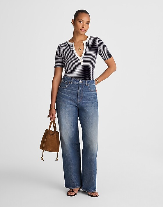 madewell The Curvy Perfect Vintage Wide-Leg Jean harvey wash