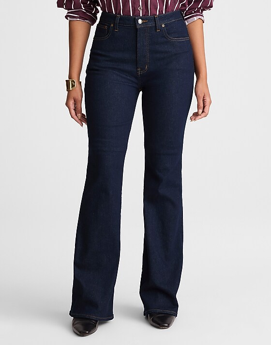 Madewell The Curvy Stretch Flare Jean In Rinse Wash Rinse Wash