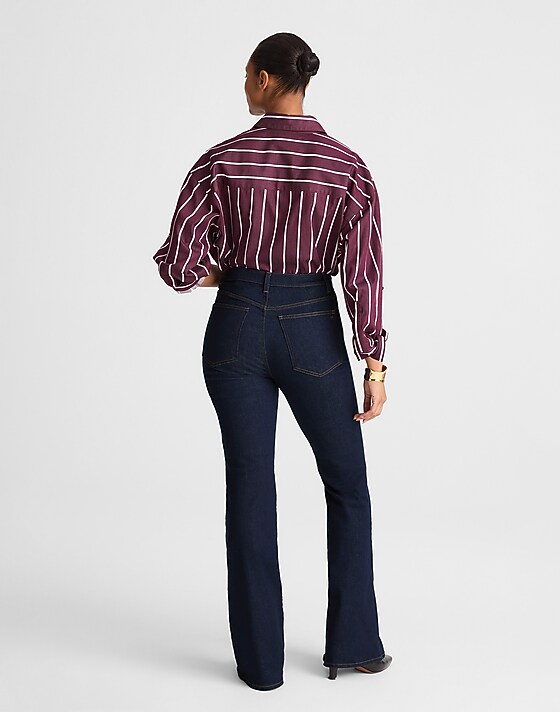 Madewell The Curvy Stretch Flare Jean In Rinse Wash Rinse Wash