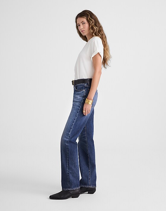 Madewell The Dakota Longline Straight Jean Df25 Wash