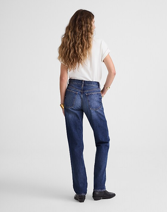 Madewell The Dakota Longline Straight Jean Df25 Wash