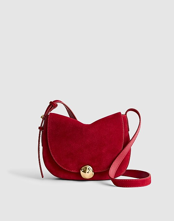 madewell The Dakota Saddle Crossbody Bag garnet stone