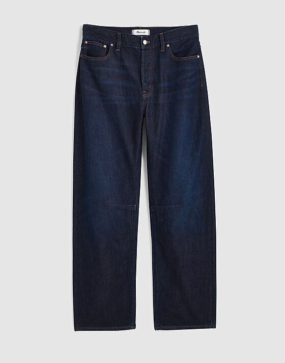 Madewell The Darted Barrel-Leg Jean In SoftDrape Foundry Wash
