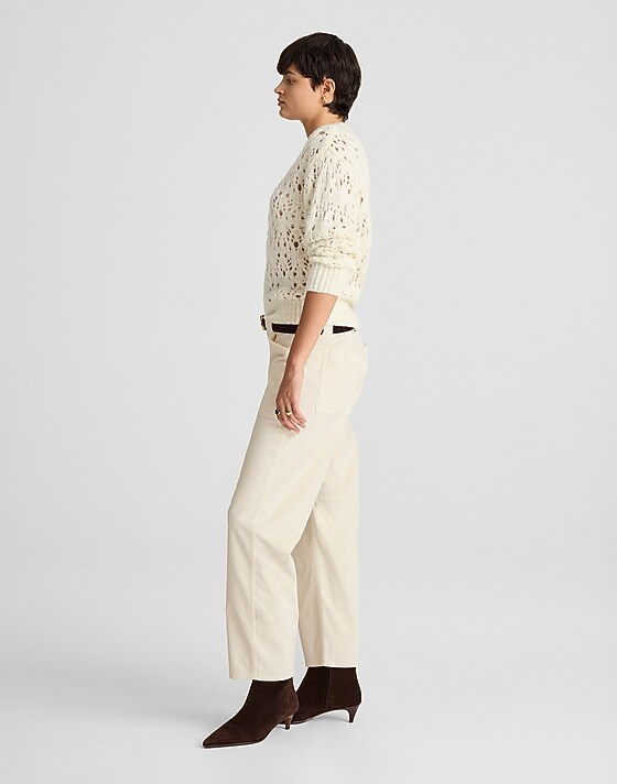 Madewell The Darted Barrel-Leg Utility Pant In Corduroy Vintage Canvas