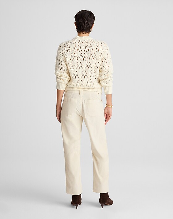 Madewell The Darted Barrel-Leg Utility Pant In Corduroy Vintage Canvas