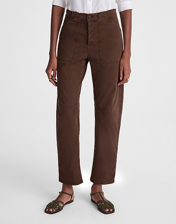 Madewell The Darted Barrel-Leg Utility Pant Roasted Chicory