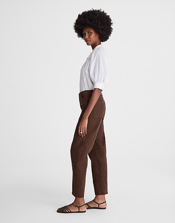 Madewell The Darted Barrel-Leg Utility Pant Roasted Chicory