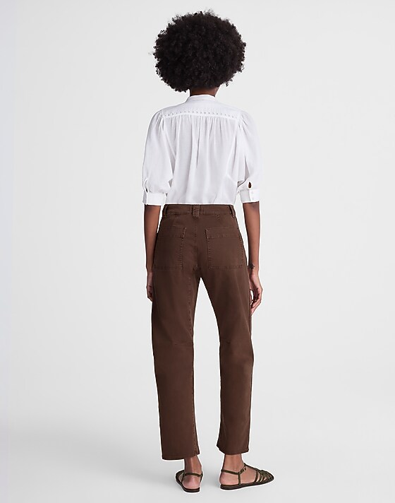 Madewell The Darted Barrel-Leg Utility Pant Roasted Chicory