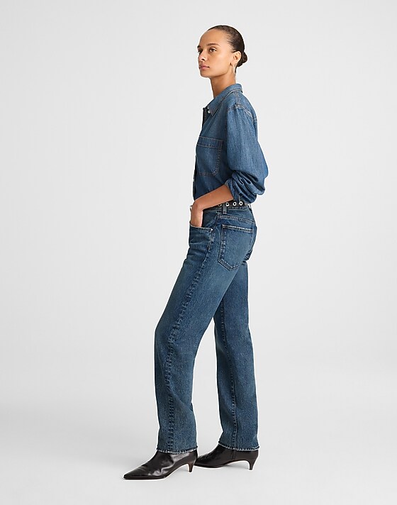 Madewell The Dean Easy Straight Jean Greendale Wash