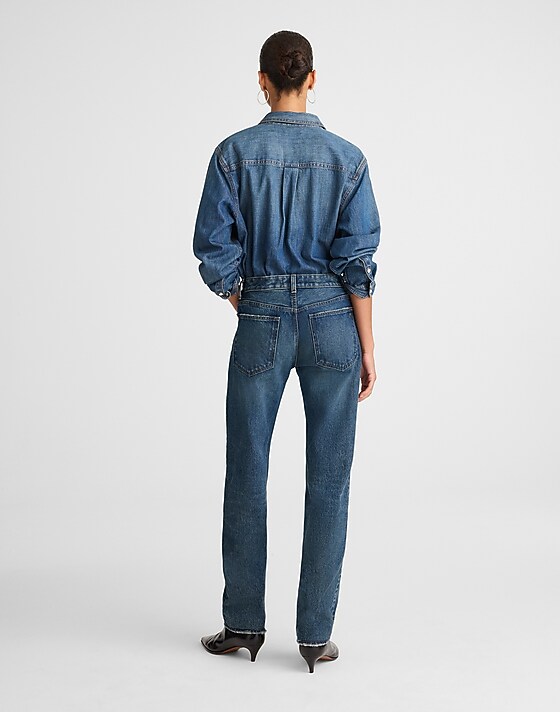 Madewell The Dean Easy Straight Jean Greendale Wash