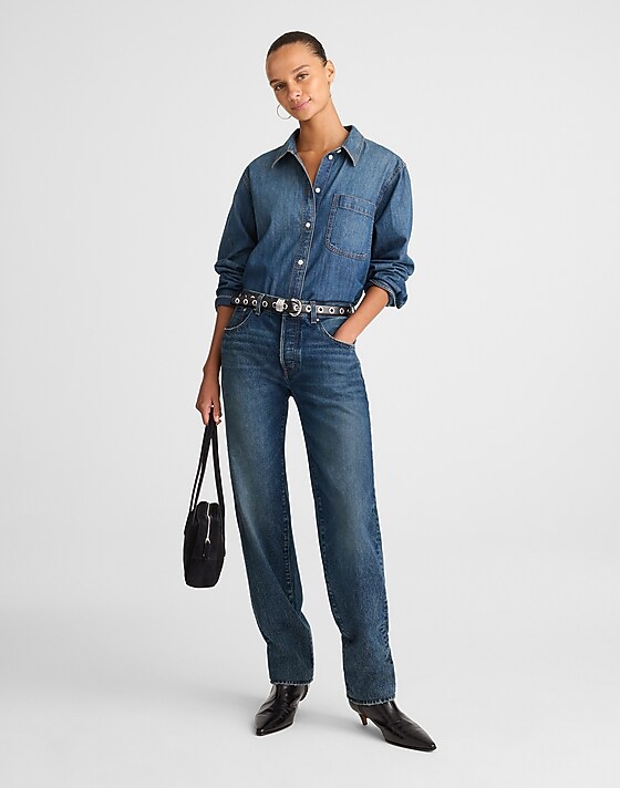 madewell The Dean Easy Straight Jean greendale wash