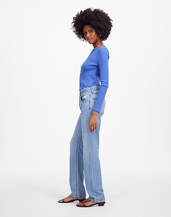 Madewell The Dean Easy Straight Jean In Northridge Wash: Airy Denim Edition Northridge Wash