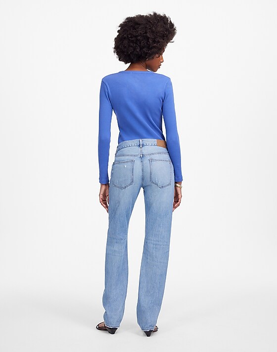 Madewell The Dean Easy Straight Jean In Northridge Wash: Airy Denim Edition Northridge Wash