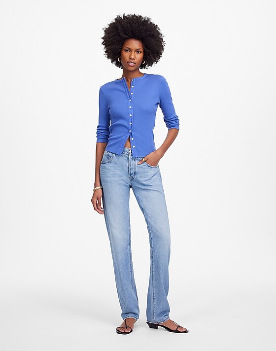 madewell The Dean Easy Straight Jean in Northridge Wash: Airy Denim Edition northridge wash