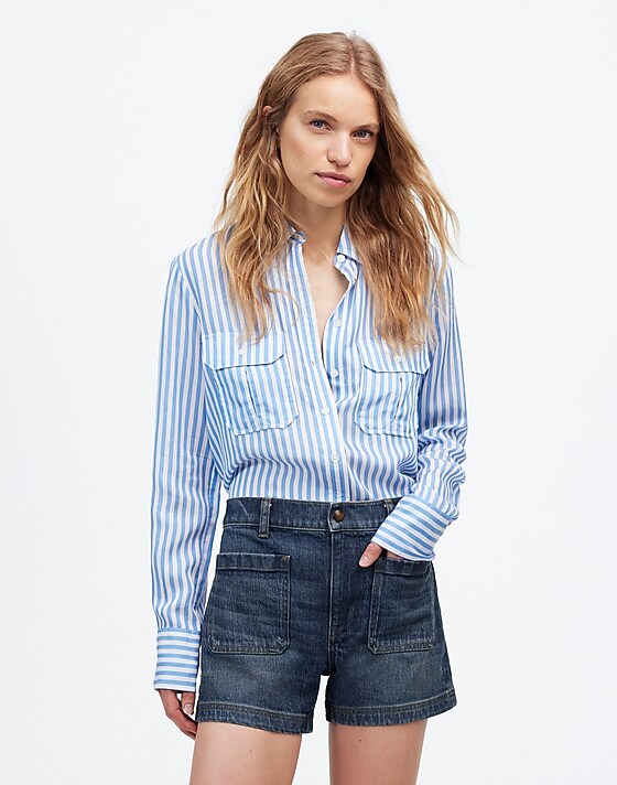 Madewell The Denim Emmett Short: Patch Pocket Edition Archbald Wash
