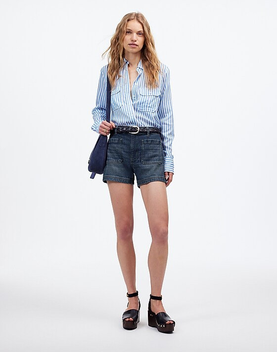 madewell The Denim Emmett Short: Patch Pocket Edition archbald wash