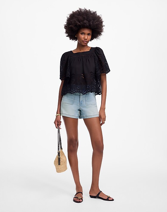 Madewell The Denim Emmett Short: Patch Pocket Edition Kara Wash