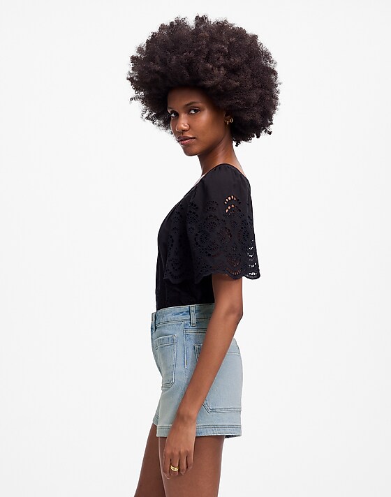 Madewell The Denim Emmett Short: Patch Pocket Edition Kara Wash