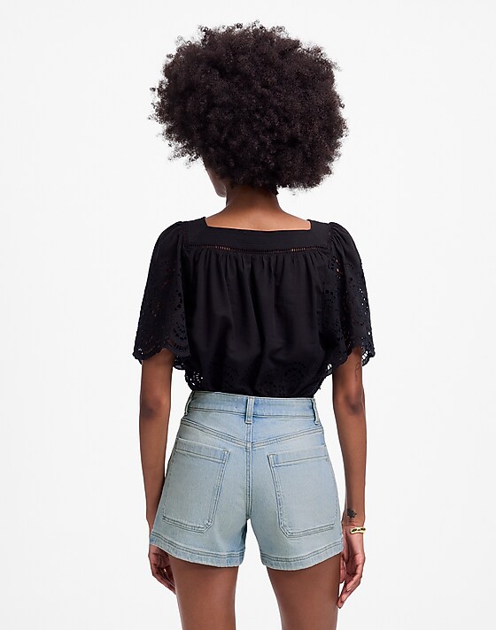 Madewell The Denim Emmett Short: Patch Pocket Edition Kara Wash