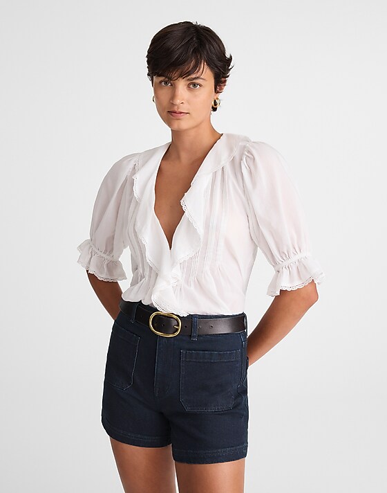 madewell The Denim Emmett Short: Patch Pocket Edition rinse wash