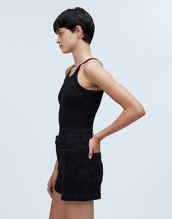 Madewell The Denim Emmett Short: Patch Pocket Edition Sendhurst Wash