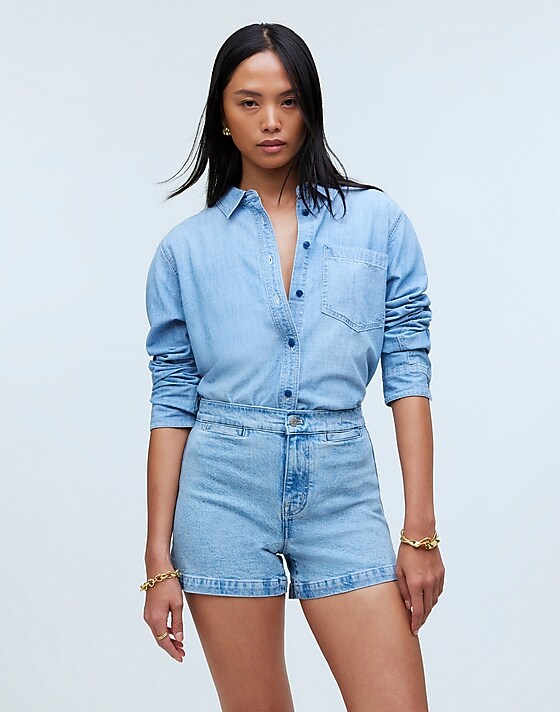 madewell The Denim Emmett Short: Welt Pocket Edition kieran wash