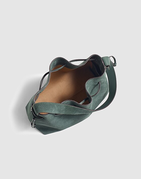 Madewell The Drawstring Shoulder Bag Architect Green