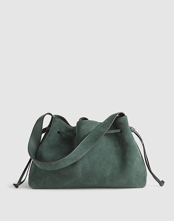 madewell The Drawstring Shoulder Bag architect green