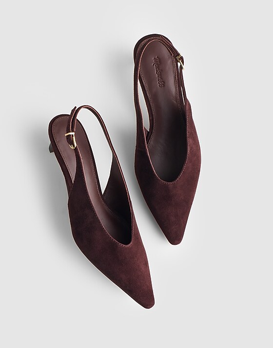 Madewell The Emilie Slingback Pump Chocolate Raisin