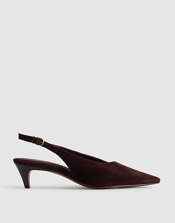 madewell The Emilie Slingback Pump chocolate raisin