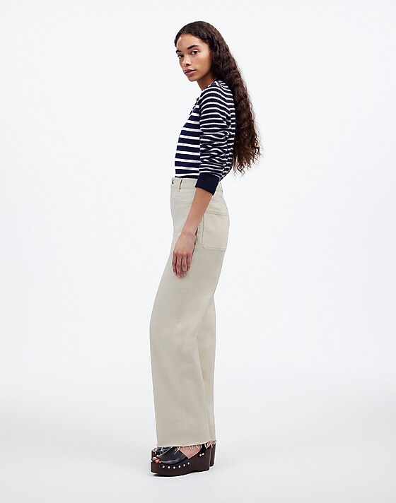 Madewell The Emmett Wide-Leg Full Length Jean: Patch Pocket Edition Vintage Canvas