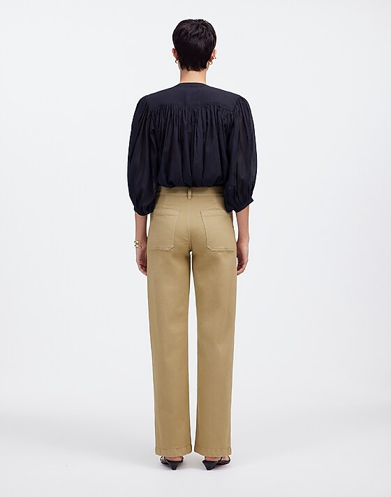 Madewell The Emmett Wide-Leg Pant: Patch Pocket Edition Heritage Khaki