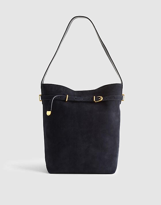 madewell The Essential Belted Bucket Tote juniper berry