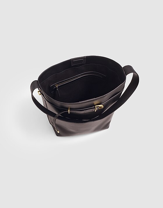 Madewell The Essential Belted Bucket Tote True Black