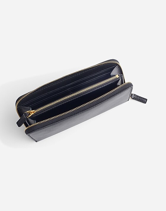 Madewell The Essential Continental Zip Wallet True Black