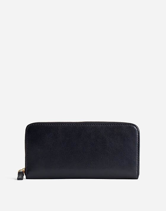 madewell The Essential Continental Zip Wallet true black