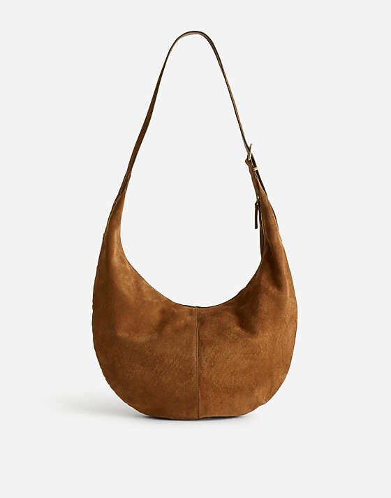 Madewell The Essential Curve Shoulder Bag Aged Cognac